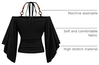 Verdusa Women's Y2k Off Shoulder Halter Top Cinched Waist Going Out Tops