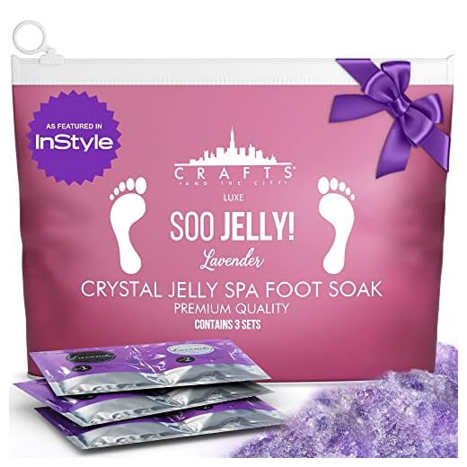 Jelly Pedicure Packs - Pedicure Foot Soak for Dry Cracked Feet - Moisturizing Jelly Spa Pedi Soak - Foot Bath Soak Salts for Soaking - Foot Spa Soak - Pedicure Foot Gel to Relax Sore Feet (Lavender)