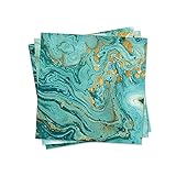 funlife 50Pcs Peel and Stick Backsplash Wall Tile for Kitchen Bathroom Laundry Room, 5.9'x5.9' Turquoise Marble