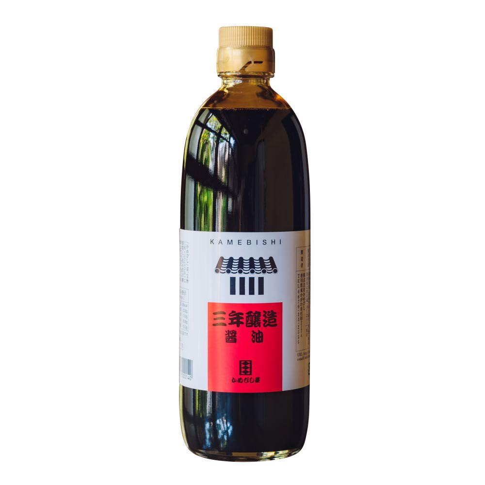 Kamebishi soy sauce three-year brewing 16.9 fl oz, Umami for sashimi cold Tofu and broiled eel , dipped noodle
