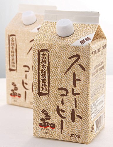 ストレートコーヒー 1000mL x 12個入り Amazon.co.jp: いわまの甜水で抽出した「ストレートコーヒー 1Lパック