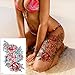 Produktbild Handaxian 3pcsFlower wasserdichte Tätowierungaufkleberbikini-Kunsttätowierung des weiblichen Körpers