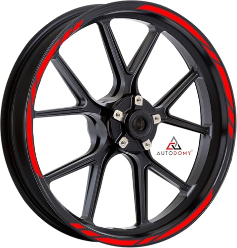 Autodomy Autocollants Stickers Kit Liseret de Jante Moto Ensemble Complet pour 2 Roues Jantes de 15
