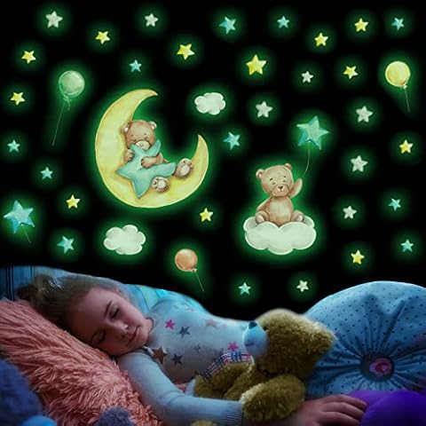 Pegatinas de Pared Oso Bebe Fluorescente Cover