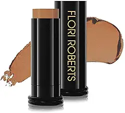 Base Strokes Crème Bastão da Flori Roberts, cobertura total para mulheres de cor ou tons de pele mais profundos, maquiagem de longa duração, acabamento natural, corretivo e corretor de pele
