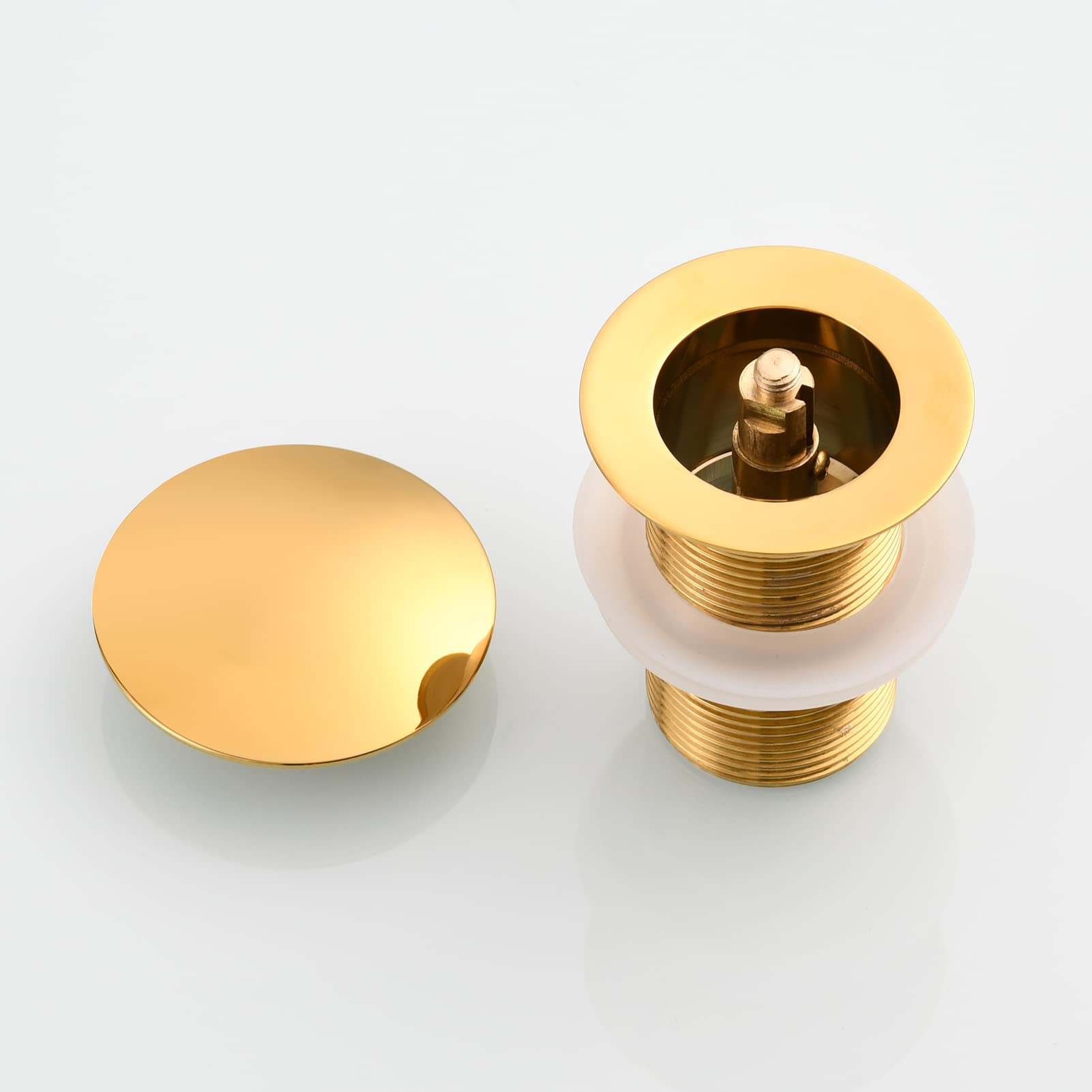 Ciencia Bonde de lavabo Pop Up sans trop-plein, en laiton, bonde pop-up pour lavabo, or