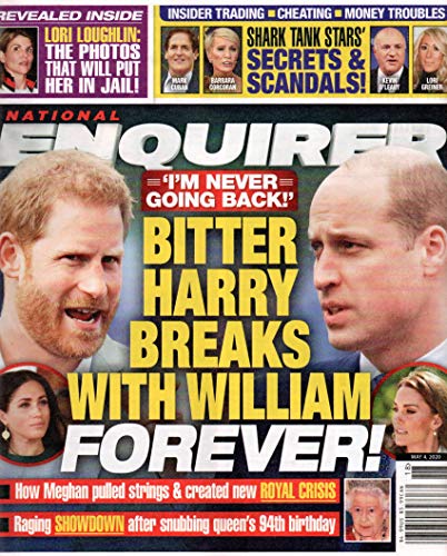 National Enquirer Magazine May 4 2020 Prince Harry Prince William Princess Kate Meghan