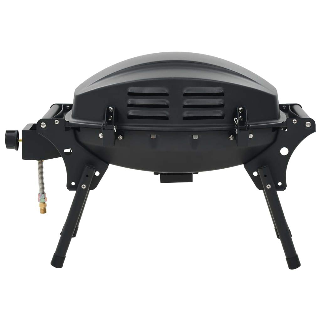 Tidyard Barbecue e Griglia a Gas Portatile con Fornello Nero,Ripiani laterali pieghevoli,BBQ 4,2 kW (15000 BTU)