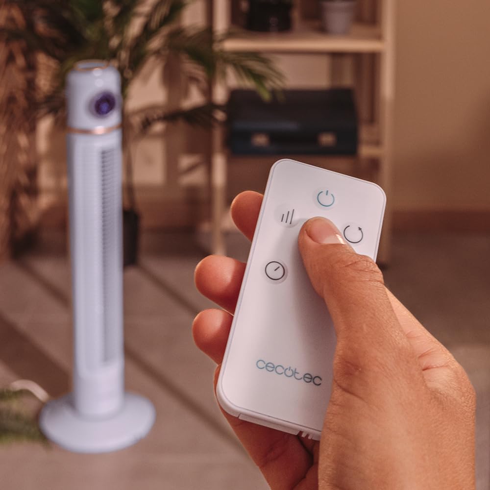 Cecotec Ventilador de Torre EnergySilence 1090 Skyline Retro Smart Blue