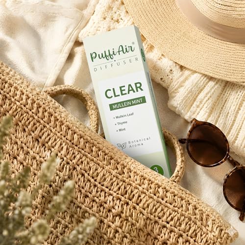 Image of PUFFIAIR Botanical Fragrance Stick Set, Plant-Based Mullein, Thyme & Mint Botanical Scent, Non-Electronic Personal Fragrance Accessory, 3 Sticks, 1 Pack