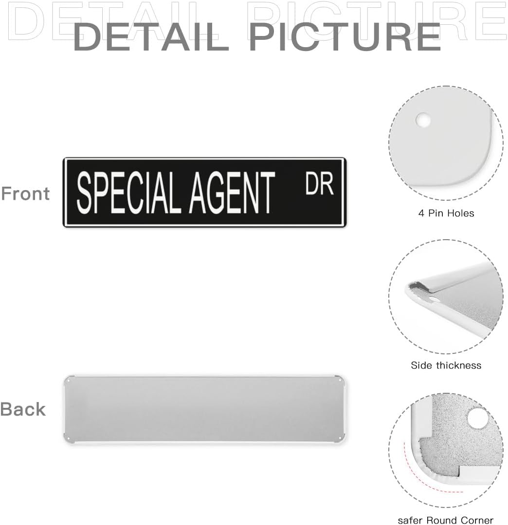 Special Agent Gift, Special Agent Sign, Law Enforcement, Personalized Street Sign, Road Suffix (Many Background Colors Option)