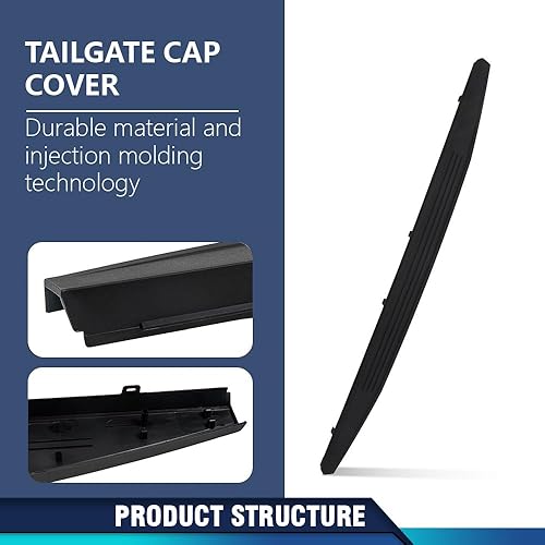 Vista 5 de PIT66 Tapa de moldura para portón trasero, compatible con Ford F-150 2015-2020 Protector de moldeo (no compatible con Flex Step), parte superior