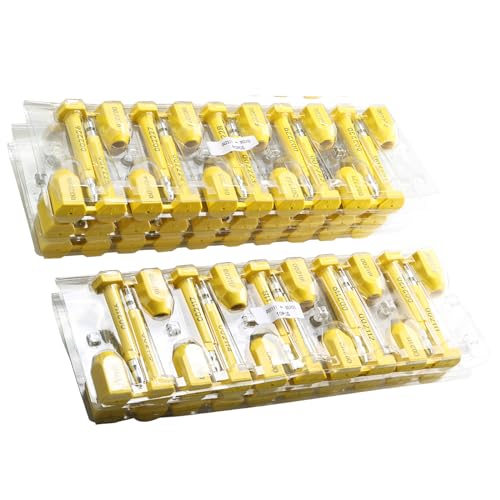 NovelBee 50pcs Bolt Seals for Containers,Metal Seals for Container,Shipping Container Locks,Shipping Seal with Print Progressive Numbering for Cargo Containers,Truck Trailers (Yellow) by NovelBee - Image 9