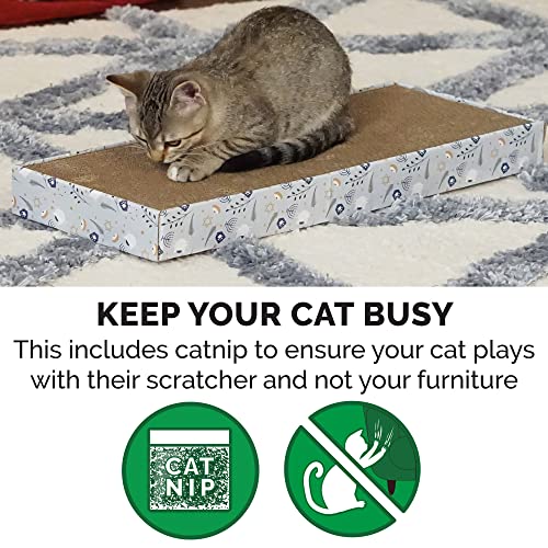 Image of Furhaven Holiday Classic Reversible Corrugated Cat Scratcher Pad w / Catnip - Hanukkah Print, One Size