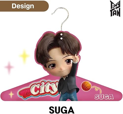 Miniatura 2 de Kpop Merchandise Producto oficial de K-POP - Percha de ropa de personajes de TinyTAN con gancho de acero (SUGA)