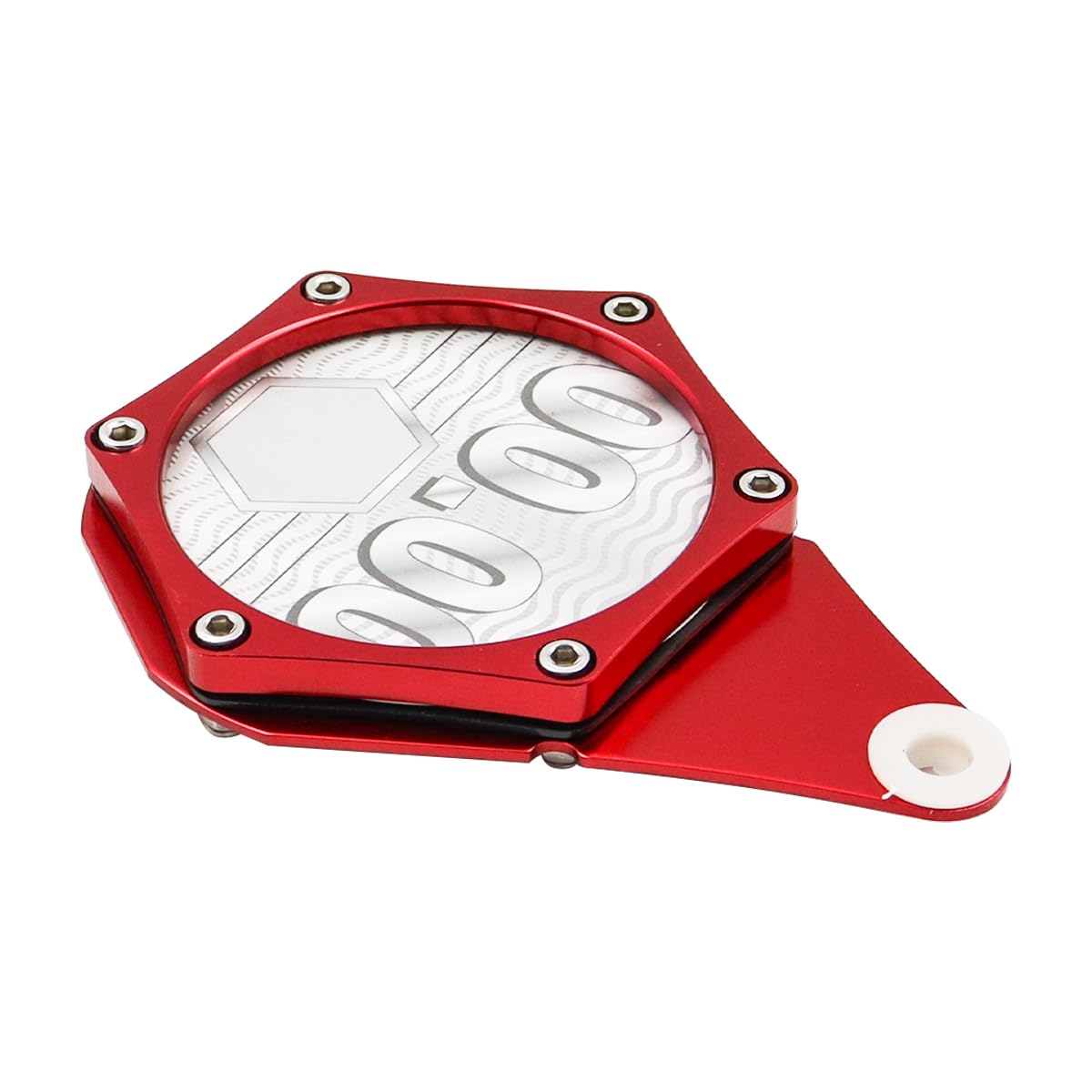 Soporte de Disco de impuestos Aleación de Aluminio Soporte de Disco de impuestos de Motocicleta Soporte de Permiso de Motocicleta -Rojo