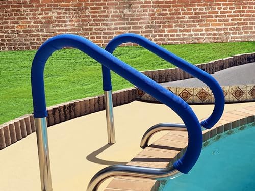 Outdoor Solutions Inc. Rail Grips Pool Handlauf Abdeckung, Poolleiter Abdeckung, rutschfeste Schwimmbad Handlauf Griffe, Pool Griff Abdeckungen für Inground Pools - 1,8 m, Königsblau