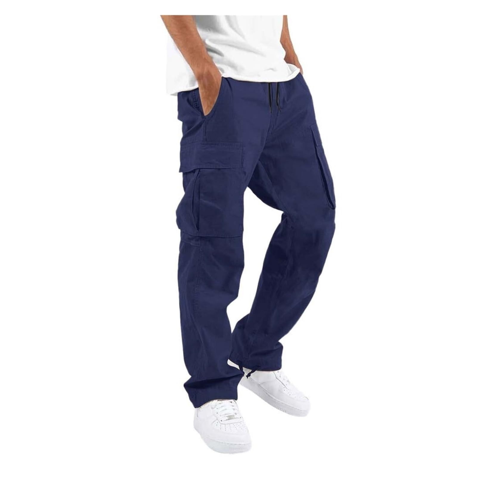 Pantalon de jogging cargo avec taille élastique confortable