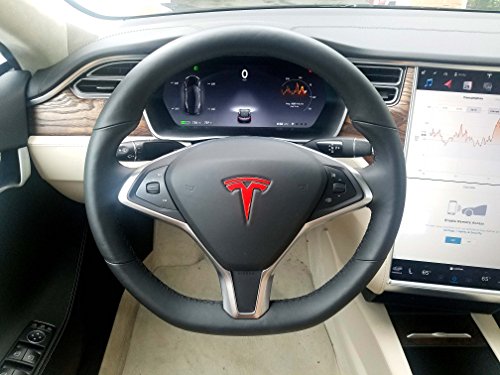 Ev Wraps Tesla Model S New Fascia Logo Decal Bundle - Gloss Red #TOP4