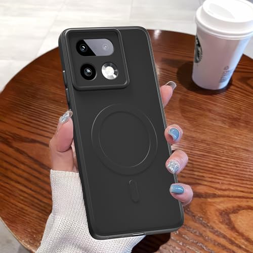 Image of Pikkme Back Cover for Realme 16 Pro Plus 5G Soft Matte Silicone Mag-Safe Design (Mag-Safe Not Support) Camera Protection | Slim Fit Bumper Cover (Black)