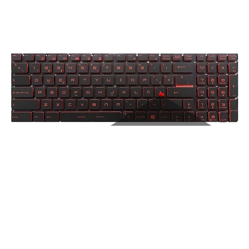Clavier MSI MS-17E7 de rechange avec touches rétroéclairées rouges pour ordinateur MS-17F2