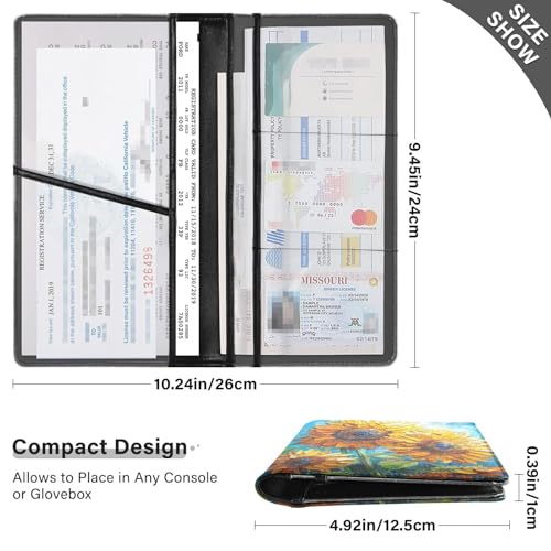 Organizador para auto de cuero miniatura 3