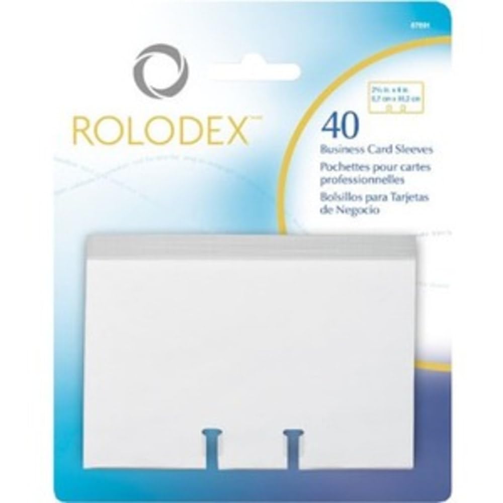 rolodex business card sleeve refill (67691) : Office Products style:Villains Unleashed POR Transparent sleeves hold business F2P AUTO-DUEL DECK! -