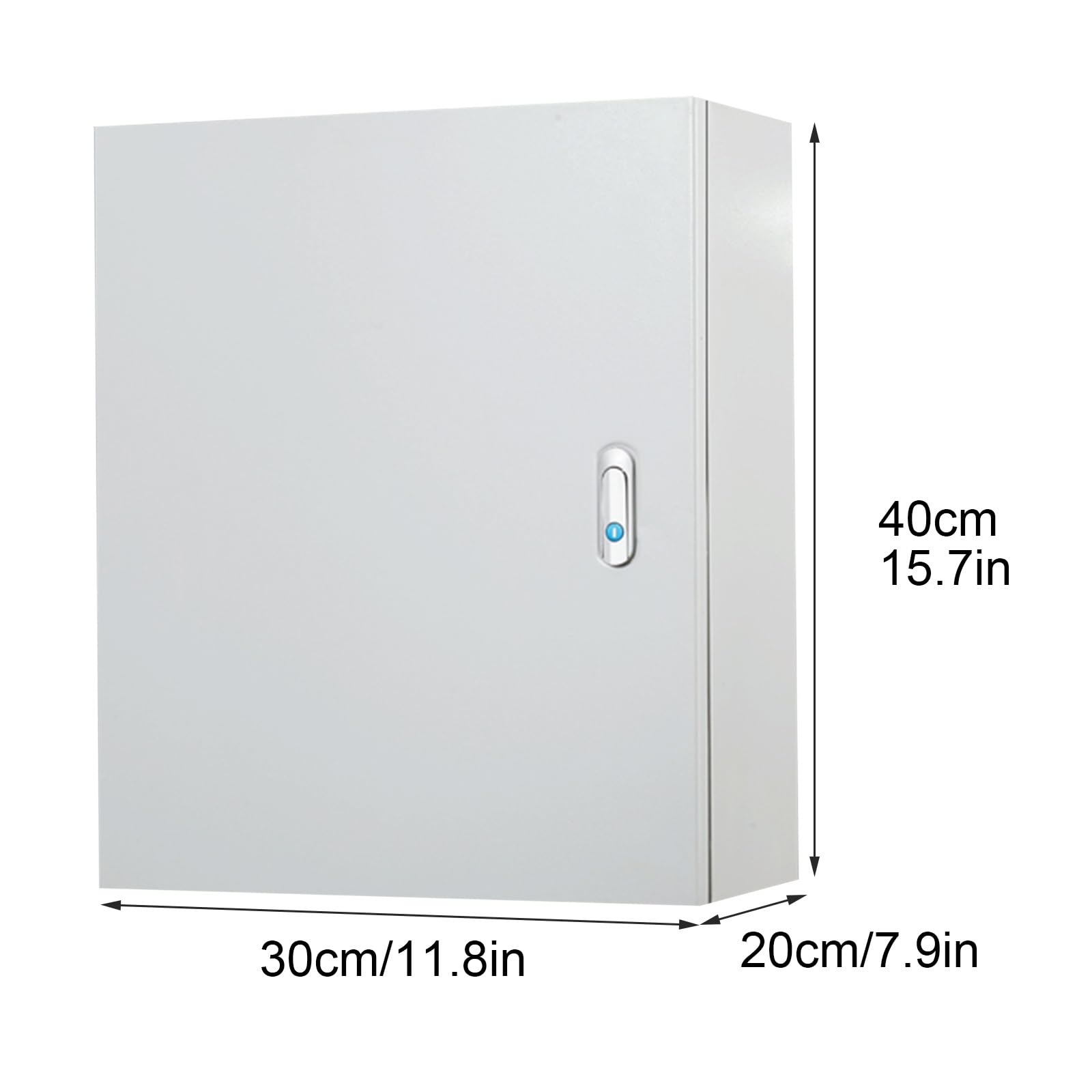 Scatola Elettrica In Acciaio Laminato A Freddo, Scatola Di Derivazione Elettrica A Parete, Impermeabile IP55, for Interni rd Esterni(40x30x20cm/15.7x11.8x7.9in)