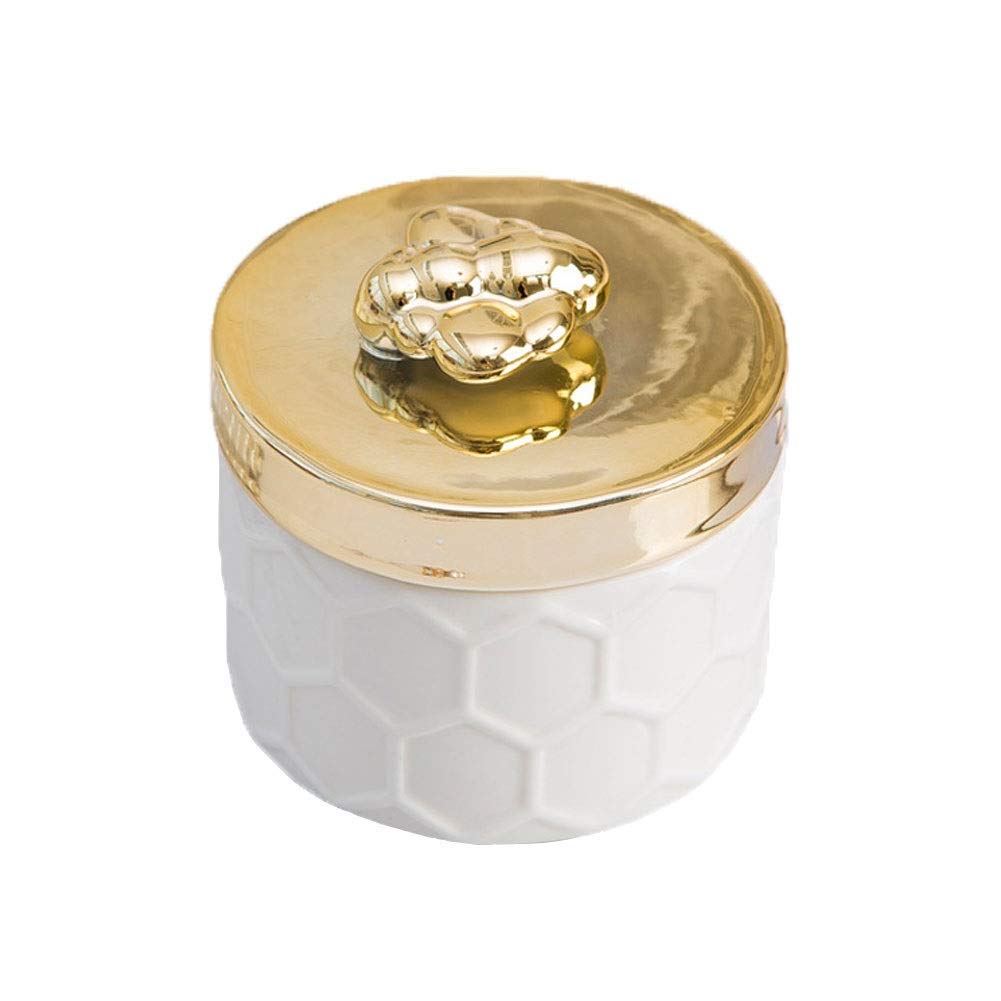 Caja de almacenamiento de joyas, regalo para mujer, caja de joyería, collar de cerámica, anillo, pendientes, caja de almacenamiento creativa de abeja, decoración de dormitorio, mini caja de regalo de