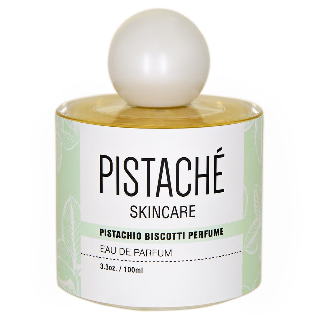 Pistaché Skincare Pistachio Biscotti Perfume Eau de Parfum + Nutty + Lightly Sweet + Boyfriend Butter Scent, 3.38 oz