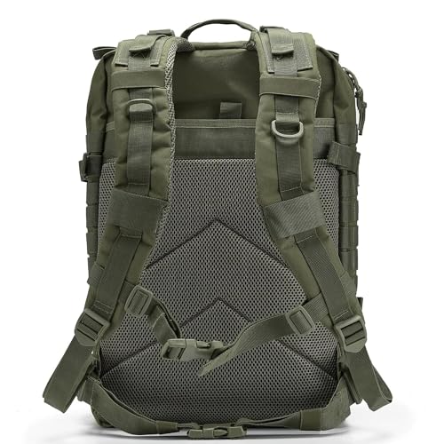 Mochila Tática Militar Bolsa de Assalto Molle para Acampamento e Exército 45L Mochila de Combate Gra