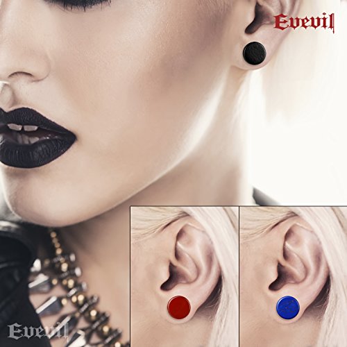 Evevil Mixed Stone Wood Double Flared Plugs Saddle Plug Ear Tunnels Expander Gauges Plugs Stretcher (18 Pairs,0G,8Mm) #TOP5