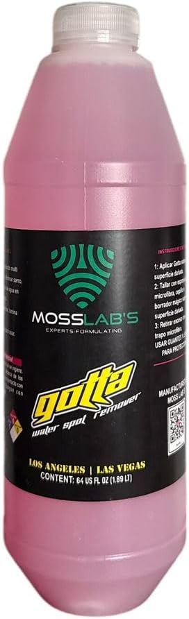 8 CAR SHAMPOO WITH FOAM COLOR, 1 WATER SPOR REMOVER AND 1 PLASTIC HYDRATOR. 1.89LTS (64 oz) each