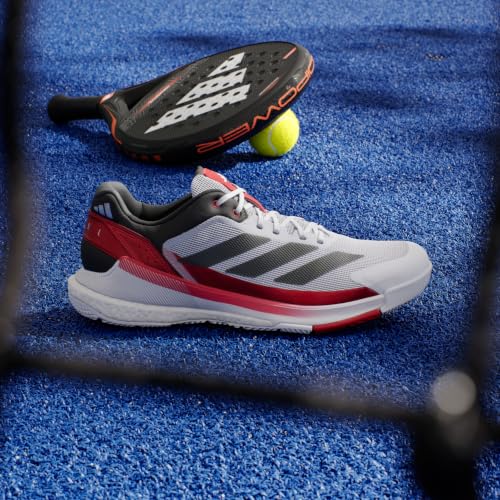 adidas Herren Crazyquick Boost Padel Shoes, Cloud White/Core Black/Lucid Red, 38 EU – Ansicht 3