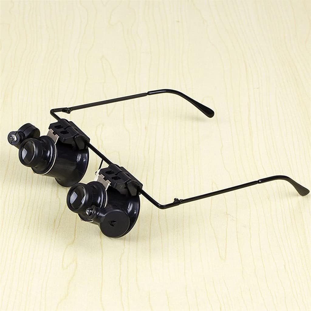 Magnifying Glass with Led Lights Glasses Magnifier for Watch Repair Binocular Loupe Jewelry Tool