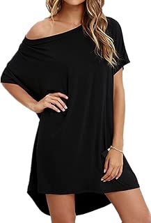 Women Loose T Shirts Home Short Shirt Mini Dresses Tops - coolthings.us