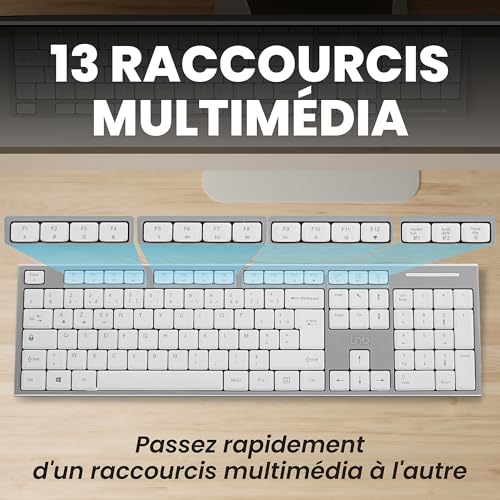 Clavier Bluetooth rechargeable USB-C touches souples AZERTY - 5