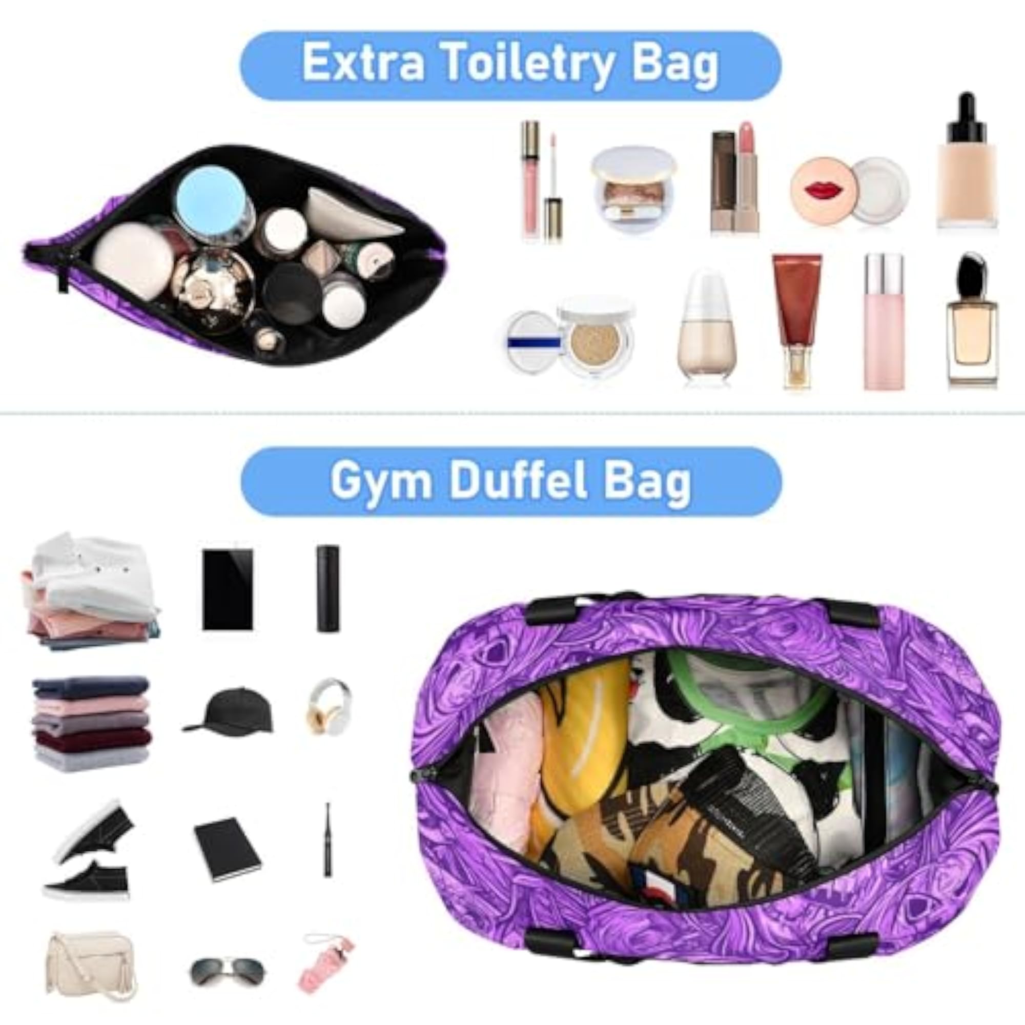 Purple Halloween Evil Pumpkin Gym Tote Bag