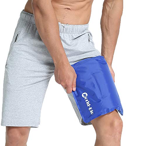 WORLD-BIO Large Flexible Hip Ice Pack 2 packs for Injuries, Hot & Cold Therapy Pad for Shoulder, Back, Knee, Leg, Thigh, Soothing Pain from Bruises & Sprains, Muscle Aches, Stiff Joint, 11" x 14" Blue