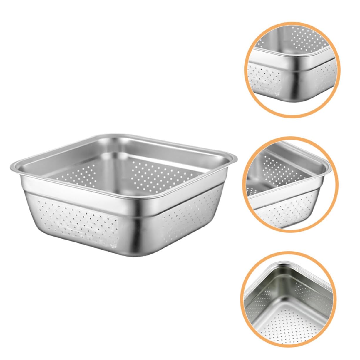 Colino Quadrato in Acciaio Inox Spesso per Cucina e Lavaggio