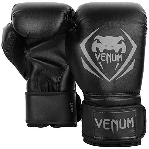 Image of Venum Contender Boxing Gloves - Black /Grey - 14oz