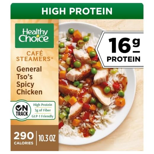 Healthy Choice Cafe Steamers General Tso's Spicy Chicken, Convenient Microwave Meal Made With No Preservatives, Frozen Meal, 10.3 OZ Bowl