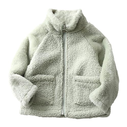 Girl and Toddlers' Sherpa Fleece Full-Zip Jacket Thicken Warm Coat Kids Puffer Sweatshirt Winter Outwear Comfort