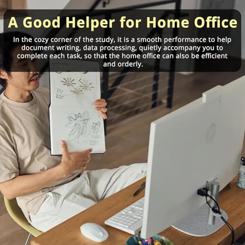 Image of HP 27 inch FHD Touchscreen All-in-One Desktop, Intel 12 Core Ultra 7 255U, 64GB RAM 1TB SSD, 9H DVD & Wireless Keyboard & Mouse, Bluetooth, HDMI, Wi-Fi 6, Windows 11 Home, White