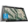 HP Chromebook x360 14″ HD WLED-Backlit Touchscreen 2-in-1 Laptop Convertible Laptop, Intel Celeron N4000, 4GB RAM, 32GB eMMC, Webcam, Work, Play, Chrome OS, Ceramic White/Mineral Silver, ABYS Pen