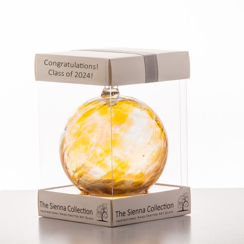 Graduation Gift – 10cm Glass Friendship Ball – Class of 2025! Handcrafted Keepsake Ornament for School Leavers, Unique Gift for Students