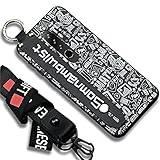 Funda para teléfono móvil Lulumi con correa para el cuello compatible con Blackview BV6300 Pro, diseño de dibujos animados para hombre, funda resistente a la suciedad, color negro