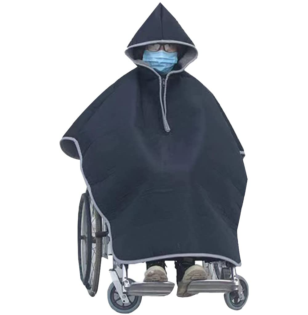 Wheelchair Poncho Blanket, Wheelchair Warm Covers, Wearable Thickening Old Man Shawl Wheelchair Wearable Thickening Old Man Shawl Wheelchair for Lap Bed Sofa Office Leg and Body
