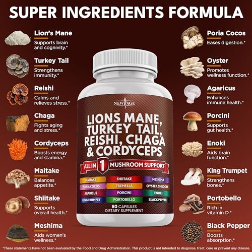 NEW AGE 20-in-1 Mushroom Supplement