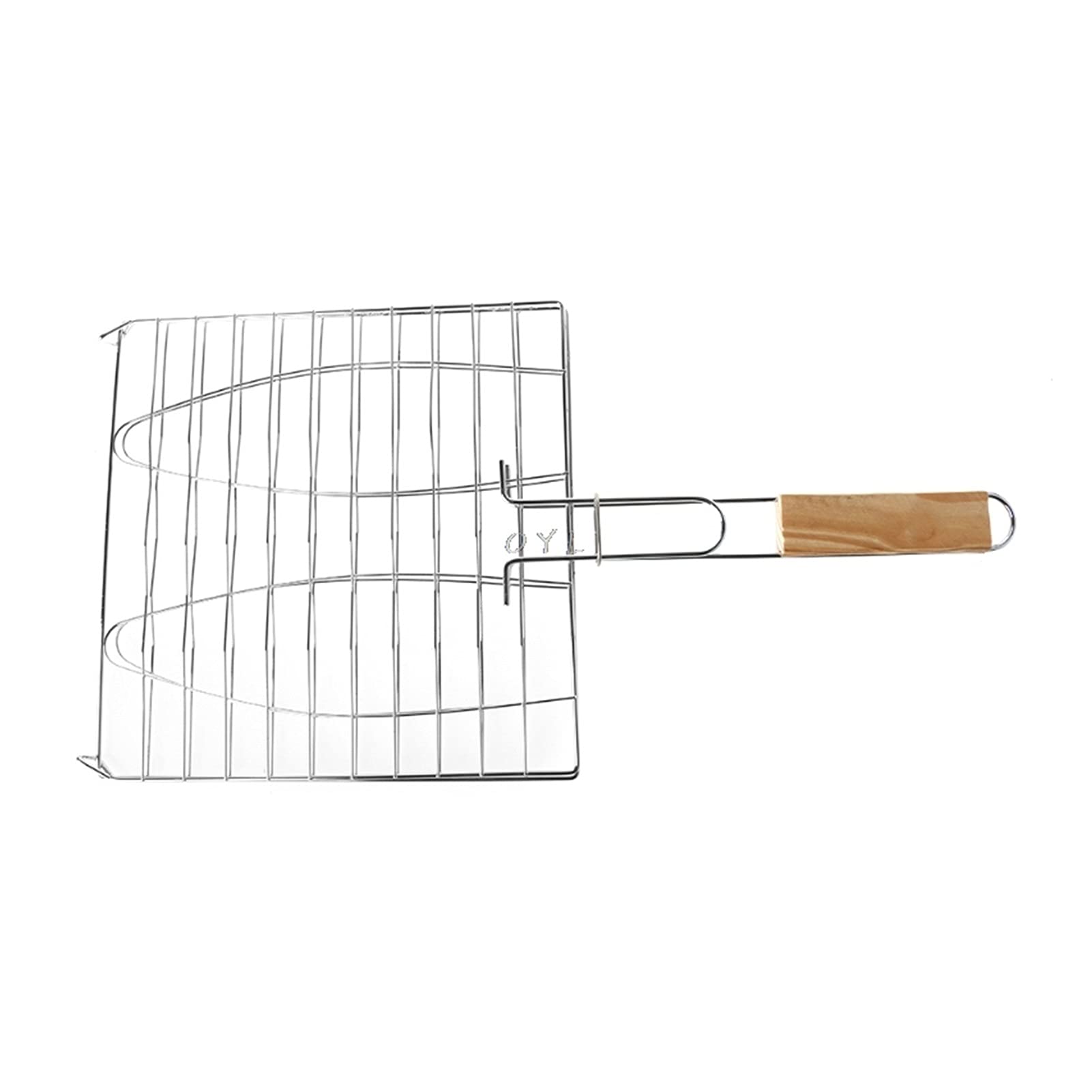 QINGGANGLING999 BBQ Cesto Netto Durevole BBQ. Barbecue Cestino per griglia per Pesci Gamberetti vegetali Frutta Carne da Campeggio Cucina rotisserie Accessori Parti Grid di Cucina